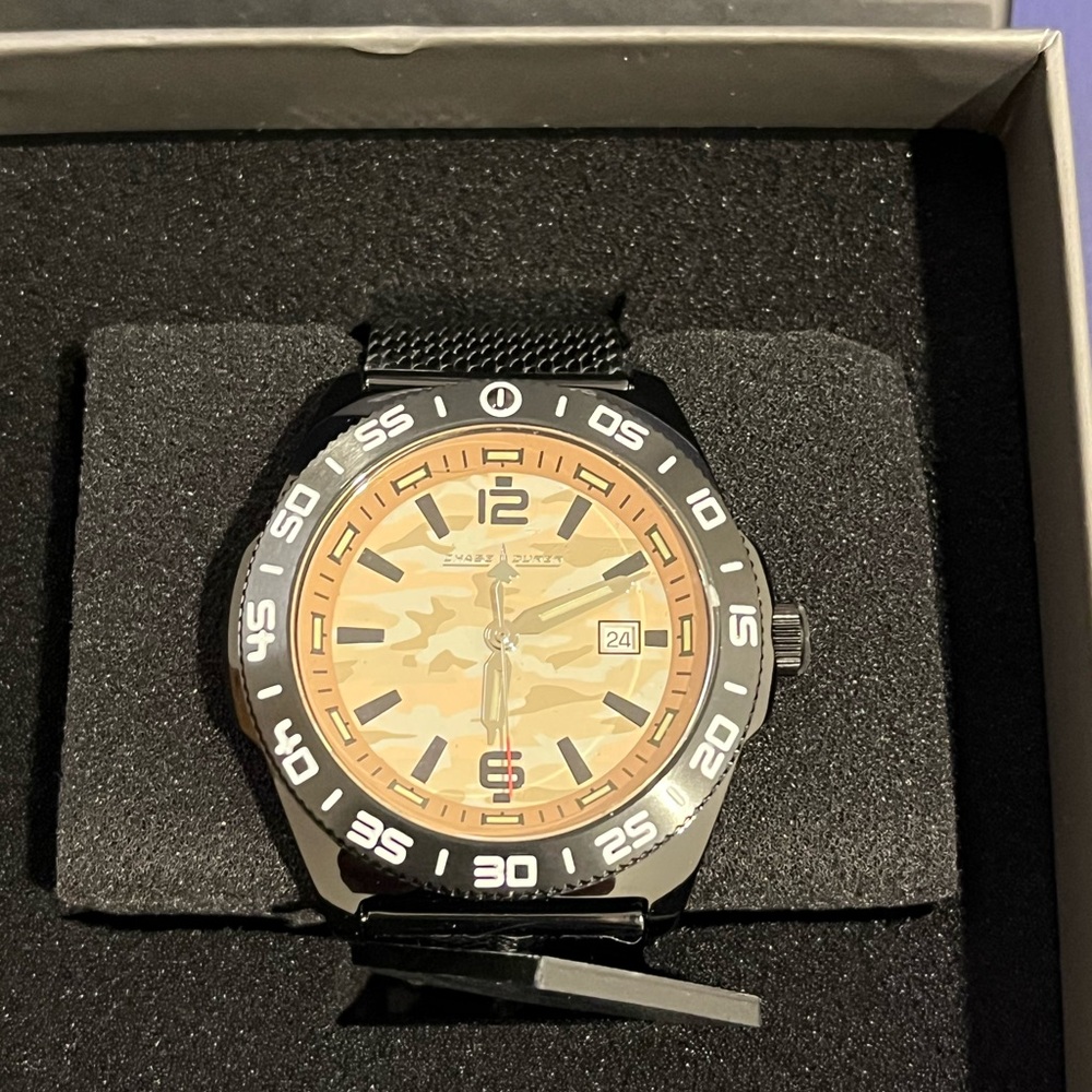 Invicta Chase Durer 45mm Mens Watch  Black and Tan Camouflage Water Resistant